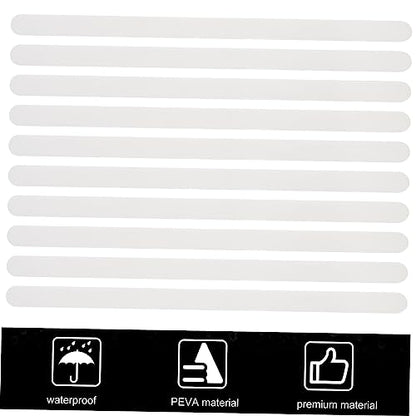36pcs Slip Tape for Bathroom Non-Slip Strips White Shower Bathtub Safety Adhesive Treads Skid Stickers Bath Safety Strips Non Stickers for Stairs Floors - size: 38X2cm