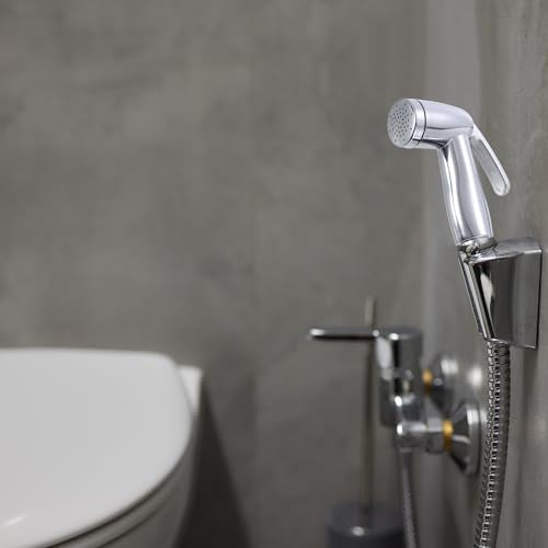uxcell 2 Pcs Bidet Sprayer, Pressurized Handheld Bidet Sprayer for Toilet, Jet Spray Bidet Attachment Bidet Toilet Sprayer Head for Kitchen Bathroom Toilet Flushing Washing, Silver