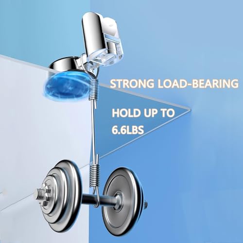 Resdenio Shower Head Holder - Strong Suction Cup No Drilling Showerhead Bracket Waterproof Handheld Shower Holder, Adjustable Wand Holder for RV, Kids, Bathroom (Silver) - color: Silver