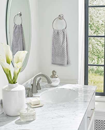 Amerock Wall Mounted Brushed Nickel Towel Ring, Small Hand Towel Holder, Bathroom Accessories, Bath Hardware, Kitchen Towel Holder - color: Brushed Nickel
