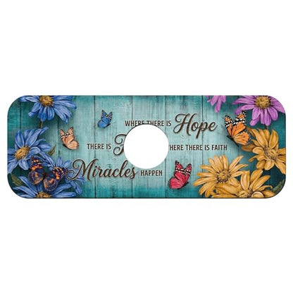 Faucet Fast Absorbent Pad - Hope Faith Miracles Teal , Suitable For Kitchen, Bathroom, Island And Other Scenes - color: Hope Faith Miracles Teal