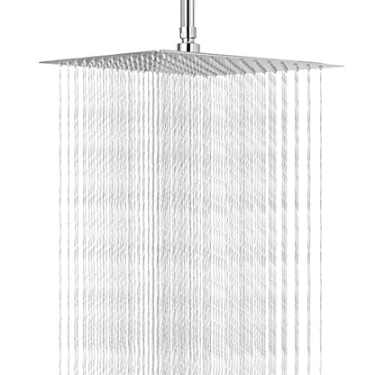 NearMoon Rain Shower Head, High Flow Stainless Steel Square Rainfall Shower, High Pressure Design, Awesome Shower Experience Even At Low Water Flow (10 Inch, Brushed Nickel) - color: Brushed Nickel, size: 10 Inch Square