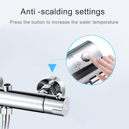 Thermostatic Shower Mixer Valves Constant Water Temperature Control Wall Mounted Valves for Safe Bathing Experience