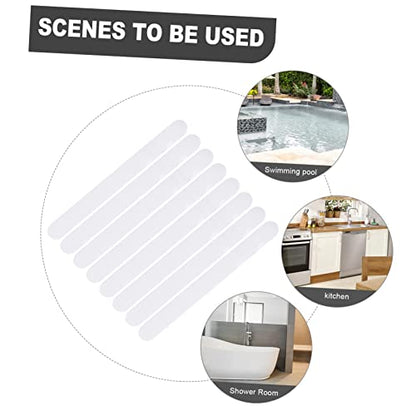 LABRIMP 24pcs Slip Strips for Bath Safety Transparent Stickers for Bathtubs Showers Stairs Floors and Traction Prevent Slippage - size: 24 pcs
