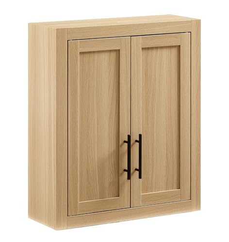 Crosley Furniture Savannah Wall Mounted Bathroom Storage Medicine Cabinet with Shelves, Natural - color: Natural, style: Wall Cabinet