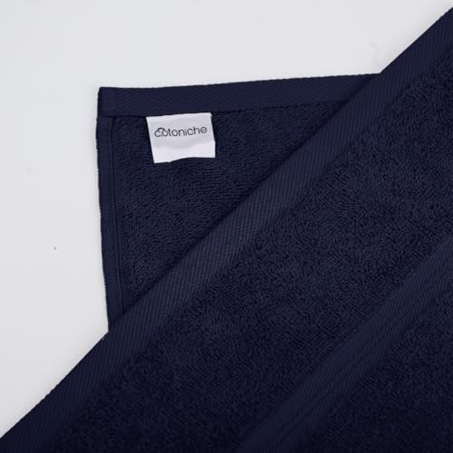 Extra Soft & Terry Cloth Washcloth Set of 4 (12" x 12") Hotel Quality, Versatile as Face Towels for Bathroom, Soft Washcloths, Hand Towels, Hotel Towels -%100 Cotton - Royal Blue - color: Royal Blue