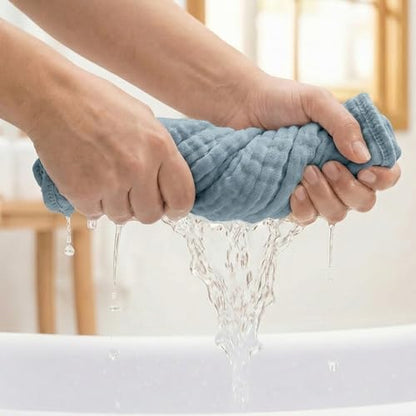 Muslin Burp Cloths 100% Baby Washcloths Cotton Soft and Absorbent Baby Wash Cloths Spit Up Burp Rags - Baby Burping Cloth for Boy Girl Registry Search - color: Blue-10pack-binding