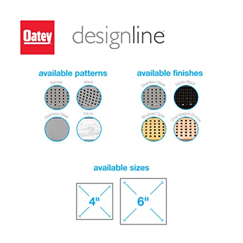 Designline 4 inch. x 4 inch. Square Drain Tile-in Grate | (Pack of 3) - size: 4" (Pack of 3), style: Tile-In