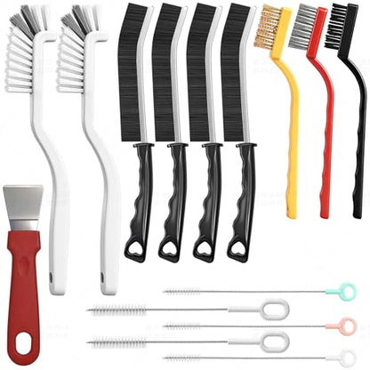 15Pcs Household Gap Cleaning Brush Set, Grout Cleaner Brush, Hard Bristle Crevice Cleaning Tool, Deep Cleaning of Kitchens and Bathrooms' inaccessible Corners and Recesses