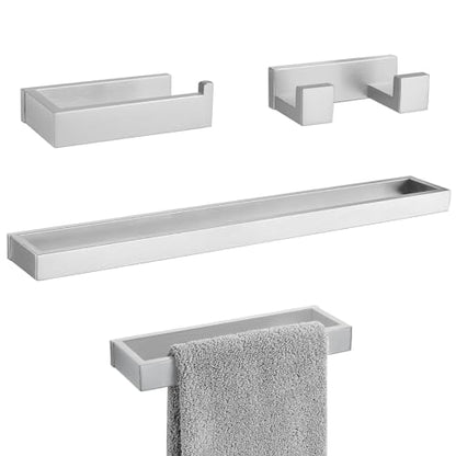 Lairuier Brushed Nickel Bathroom Hardware Accessories, 4PCS Towel Bar Set | Including Towel Bar,Towel Holder, Toilet Paper Holder, Towel Hook, SUS304 Stainless Steel Bathroom Towel Holder Hardware Set - color: Brushed Nickel, size: Set B