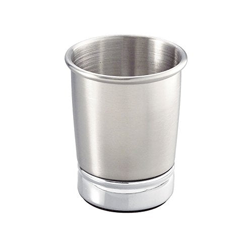 iDesign York Metal Tumbler, Split Finish | Makeup Brush Holder, Toothbrush Holder, 3.25" x 3.25" x 4.25", For Bathroom, Countertop, Desk, Dorm, Vanity - style: Pack of 1