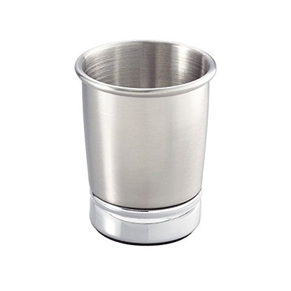 iDesign York Metal Tumbler, Split Finish | Makeup Brush Holder, Toothbrush Holder, 3.25" x 3.25" x 4.25", For Bathroom, Countertop, Desk, Dorm, Vanity - style: Pack of 1