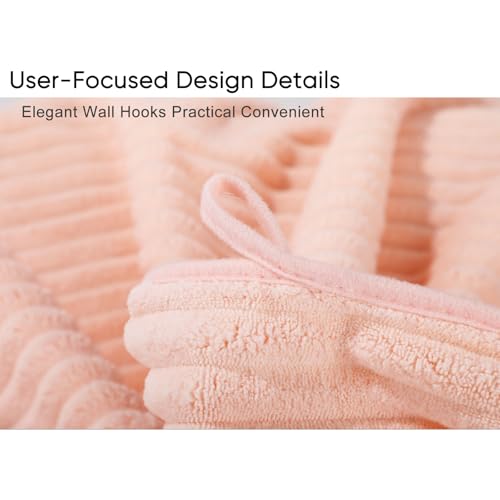 Luxury 4-Piece Quick-Dry Bath Towel Set 27.5X 55 Inches – Ultra Soft Microfiber for Bathroom, Bar, Pool, Gym & Travel – Elegant Twill Design - color: 4pink