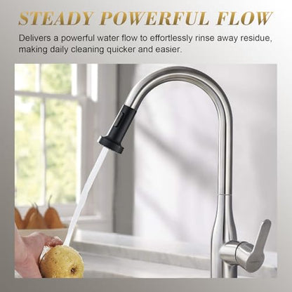 Kitchen Faucet Head Replacement, Pull Down Spray Head with 2 Spray Modes, High Pressure Faucet Sprayer, Universal Sink Spray Head Replacement (Matte Black) - color: Pull-Down Spray Head - Matte Black