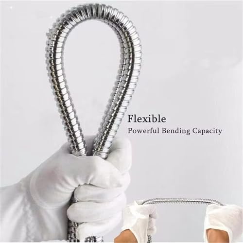 Long Shower Hose Black 1.5m/ 2m /3.0m G1/2 Inch Flexible Shower Hose Stainless Steel Chrome Bathroom Water Head Extension Pipe(Gold,300cm) - color: Gold, size: 300cm