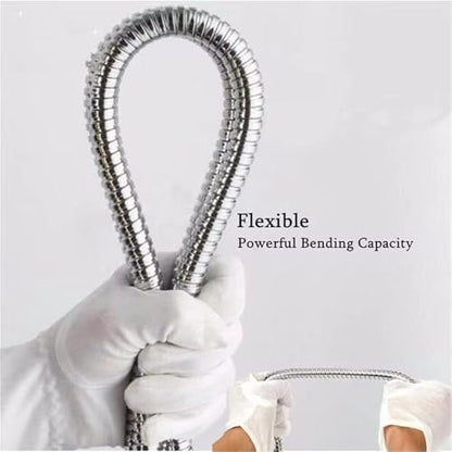 Long Shower Hose Black 1.5m/ 2m /3.0m G1/2 Inch Flexible Shower Hose Stainless Steel Chrome Bathroom Water Head Extension Pipe(Gold,300cm) - color: Gold, size: 300cm