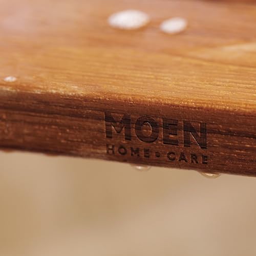 Moen DN7110 Home Care Fold-Down Shower Chair, Teak Wood Bench with Stainless Steel & Aluminum Frame, Wall-Mounted, ADA Compliant, Supports up to 400 lbs - color: Teak Wood