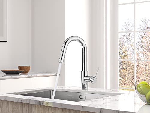 AS59CH Chrome Bar Faucet or Prep Kitchen Sink Faucet with Pull Down Sprayer and Single Handle - color: Chrome, style: Classic