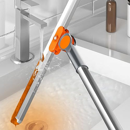 Floor Squeegee, Fast Cleansing Floor Squeegee Broom, Multifunction Long Telescopic Handle Floor Squeegee Scrubber, Floor Squeegee Broom for Shower Bathroom Window