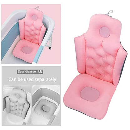 MagiDeal Bath Pillow Back and Headrest Cushion Head Neck Shoulder Back Support Bath Tub Pillows Rest Mat Nonslip for Women Men SPA Accessories, Pink