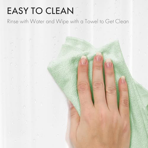 AmazerBath Shower Curtain Liner 2 Pack, 72 x 84 Inches PEVA Plastic Shower Liner with 3 Weighted Stones and 12 Rustproof Metal Grommet, Lightweight Waterproof Shower Curtain - Frosted - color: Frosted, size: 72"W x 84"L (Pack of 2)