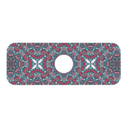 Diatomite Faucet Mat for Kitchen Fast Drying Sink & Bathroom Counter, Super Absorbent Water Sink Protectors Prevent Moisture Buildup, Sink Splash Guard Mandala Style - color: Mandala