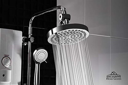 Shower Head With Handheld Combo, 6 Inch High Pressure Rainfall Showerhead With Hand Held 70 Inch Hose for Bath - Adjustable Swivel Shower Head Spray Anti-leak Nozzles - Universal Fit - size: 2.5 GPM
