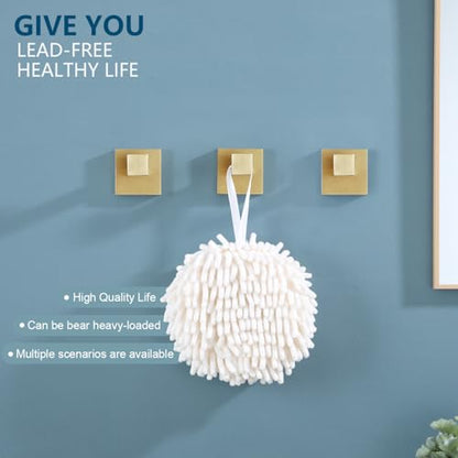 KOKOSIRI Bath Robe Hook Wall Mount Square Towel Hook Coat Hook Bathroom Kitchen Garage Heavy Duty SUS 304 Stainless Steel 3 Pack Brushed Gold B1010BG-P3 - color: Brushed Gold, size: 3 Pack