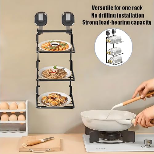 KINGFINGER 3 Tier Shower Caddy with Suction Cup,Large Hanging Caddy Organizer, No Drilling, Split Design for Easy Access