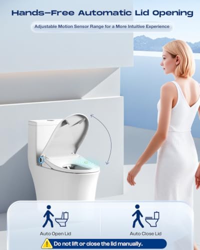 Sosh Electric Bidet Toilet Seat With Remote, Auto Open Lid, Elongated | Dryer, Feminine and Rear Wash, Self-Cleaning Nozzle, Adjustable Angle & Pressure, Eco, Night Light, Slow Close, Wider Seat