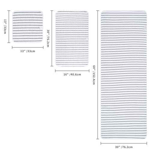 POLYTE 430 GSM Poly Blend Microfiber Quick Dry Waffle Bath Towel Set of 6 | 2-Body Towels, 2-Hand Towels, 2-Wash cloths, Oversize, Lint Free - color: White/Black