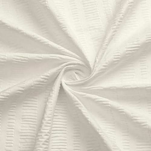Aiyufeng Cream Stall Fabric Shower Curtain - Soft & Lightweight Small Shower Curtain with Texture for Narrow Stall Size, Machine Washable - 36x72, Cream - color: Cream, size: 36"W x 72"L (Pack of 1)