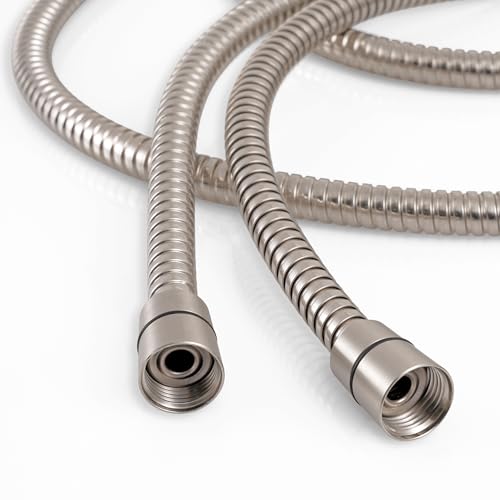 GwernKB Shower Hose,79In Long Stainless Steel Hose for Handheld Shower Head | Brushed Nickel,Extension for Bidet Sprayer,Leak-proof,with Steel Insert,Durable & Flexible,Bathroom Attachment Replacement - color: Brushed Nickel