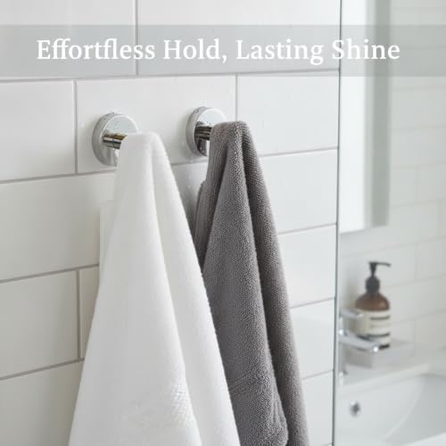 Wall Hook Stainless Steel Adhesive Mount for Bathroom Tile and Glass, Drill-Free Holder for Wet Towels and Robes (1 Piece) - size: 1.93 x 1.97 x 0.63 in