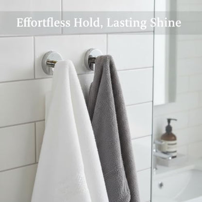 Wall Hook Stainless Steel Adhesive Mount for Bathroom Tile and Glass, Drill-Free Holder for Wet Towels and Robes (1 Piece) - size: 1.93 x 1.97 x 0.63 in