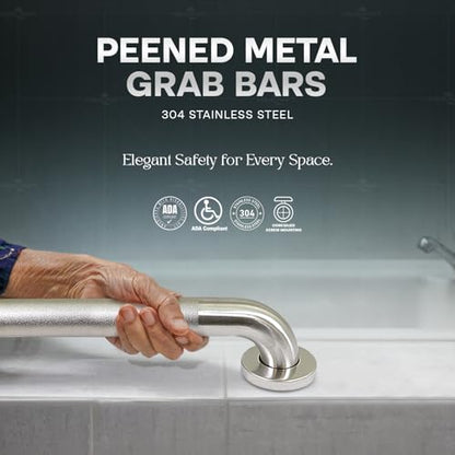 Highcraft Grab Bar for Bathtubs and Showers, Anti Slip Shower Grab Bars for Seniors and Elderly, Safety Bar for Bathroom 18" x 1.5" ADA Compliant Grab Bar, Heavy Duty Stainless Steel Shower Handle - size: 18 inches
