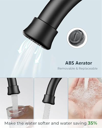 FORIOUS Black and Gold Bathroom Faucets, 4" Gold and Black Bathroom Faucet | 4 Inch Centerset Bathroom Sink Faucet 2 or 3 Holes with Pop up Drain and cUPC Hose, Two Handles Restroom Sink Faucet Vanity - color: Black&Gold