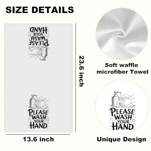ZHAMEN 2 Pcs Waffle Kitchen Towel Soft Absorbent Hand Tea Towels - color: Multi 1568