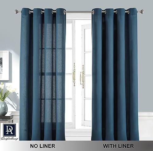 DriftAway Thermal Insulated Blackout Curtain Liner 2 Panels Each Liner Size 50 Inch by 68 Inch Rings Included - size: 50"W x 68"L (Pack of 2)