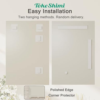 48x24 Frameless Bathroom Mirror, Vanity Bathroom Mirror for Wall Shatterproof Modern Rectangle Mirrors for Bedroom, Living Room, Entryway, Home Gym, Entryway - size: 24"L x 48"W, style: Frameless