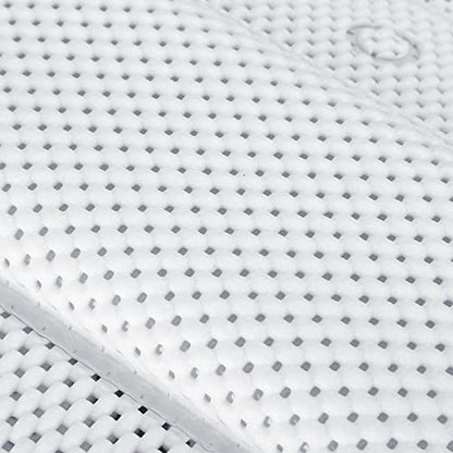 Bathtub Mat Full Body Spa Cushion Pillow Soft Quilted Breathable Bathtub Mat with Powerful Suction Cups for Relaxing Bath Time PVC Sponge Material White 49.2 X 14.2 Inch