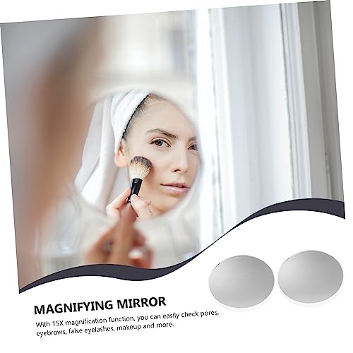 2pcs Magnifying Makeup Mirror Suction Cup Lighted Magnify Mirror for Bathroom