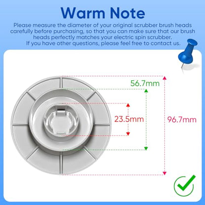 9-in-1 Electric Spin Scrubber Replaceable Brush Heads Set, Universal Electric Scrub Brush Heads for All Brands, Spin Brush Heads for Shower Scrubber, Electric Cleaning Brush for Bathroom Floor Tile