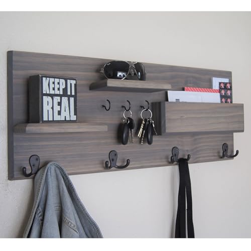 Homanu 24 Pack Coat Hooks, Heavy Duty Double Prong Coat Hooks Wall Mounted with 48 Screws, No Rust Black Metal Wall Hooks for Hanging Towel, Coat, Bag, Hat, Cup, Key - color: 24 Pcs Black