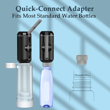 Portable Bidet for Travel, Rechargeable Waterproof Sprayer, Black | Portable Rechargeable Travel Bidet Sprayer Fits Various Water Bottles, Waterproof High Pressure Handheld for Personal Hygiene