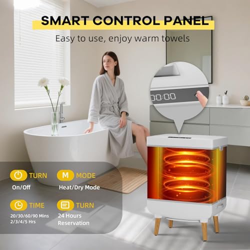35L Foldable Towel Warmer Bucket for Bathroom,Large Quick Heat Hot Warming Tub,Blanket Heater Towel Warmers Bucket,One-Piece Space-Saving Design,Portable Housewarming Luxury Spa Gift at Home - color: 35l Grey (Foldable)