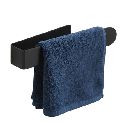 Hand Towel Holder, Self Adhesive Hand Towel Bar，Stainless Steel Bathroom Towel Racks Stick on Wall, Black - size: 9 Inch