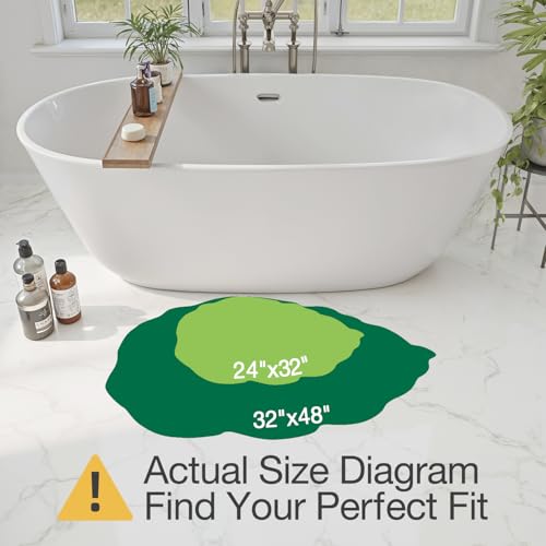 LUMI Cute Bathroom Rug Green Leaf, Absorbent Non Slip Bath Mat, 24"x32" | Dark Monstera Plant, Soft Plush Microfiber, Quick Dry, Washable for Shower Floor, Sink Bathtub, Bedroom, Kids Room - color: Dark Monstera