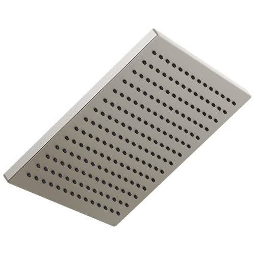 Delta Brushed Nickel Square Rain Shower Head, 12 Inch Metal Large Shower Head Rainfall, Overhead Rain Showerhead, 2.5 GPM Flow Rate, Lumicoat Stainless 52159-SS-PR25 - color: Stainless