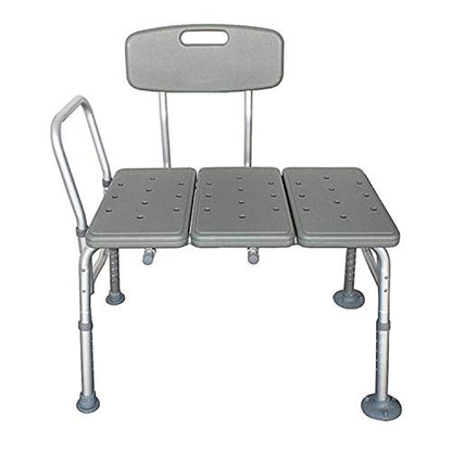 Bath Chair,Adjustable Handicap Shower Chair Seat Bench Transfer Bench with Arms and Backs,3 Blow Molding Plates Aluminium Alloy for Seniors Elderly Baby Bathtub Lift Chair (Gray) - color: Gray